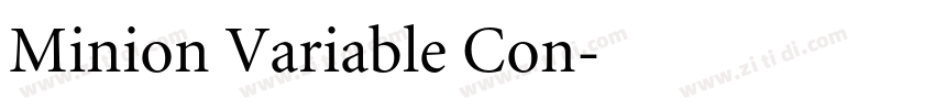 Minion Variable Con字体转换